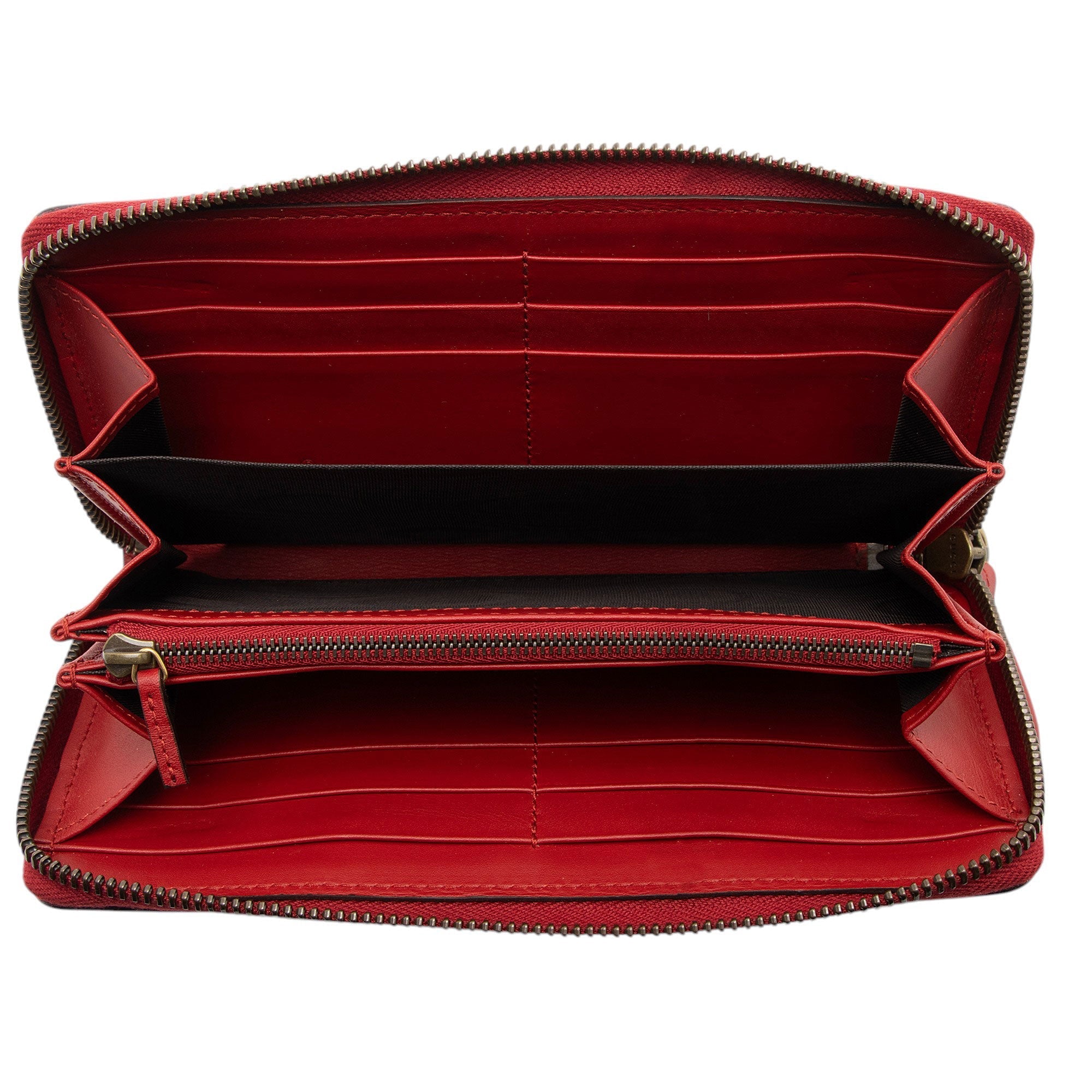 Gucci Leather Queen Margaret Zip Around Wallet (SHF-hAUh25)