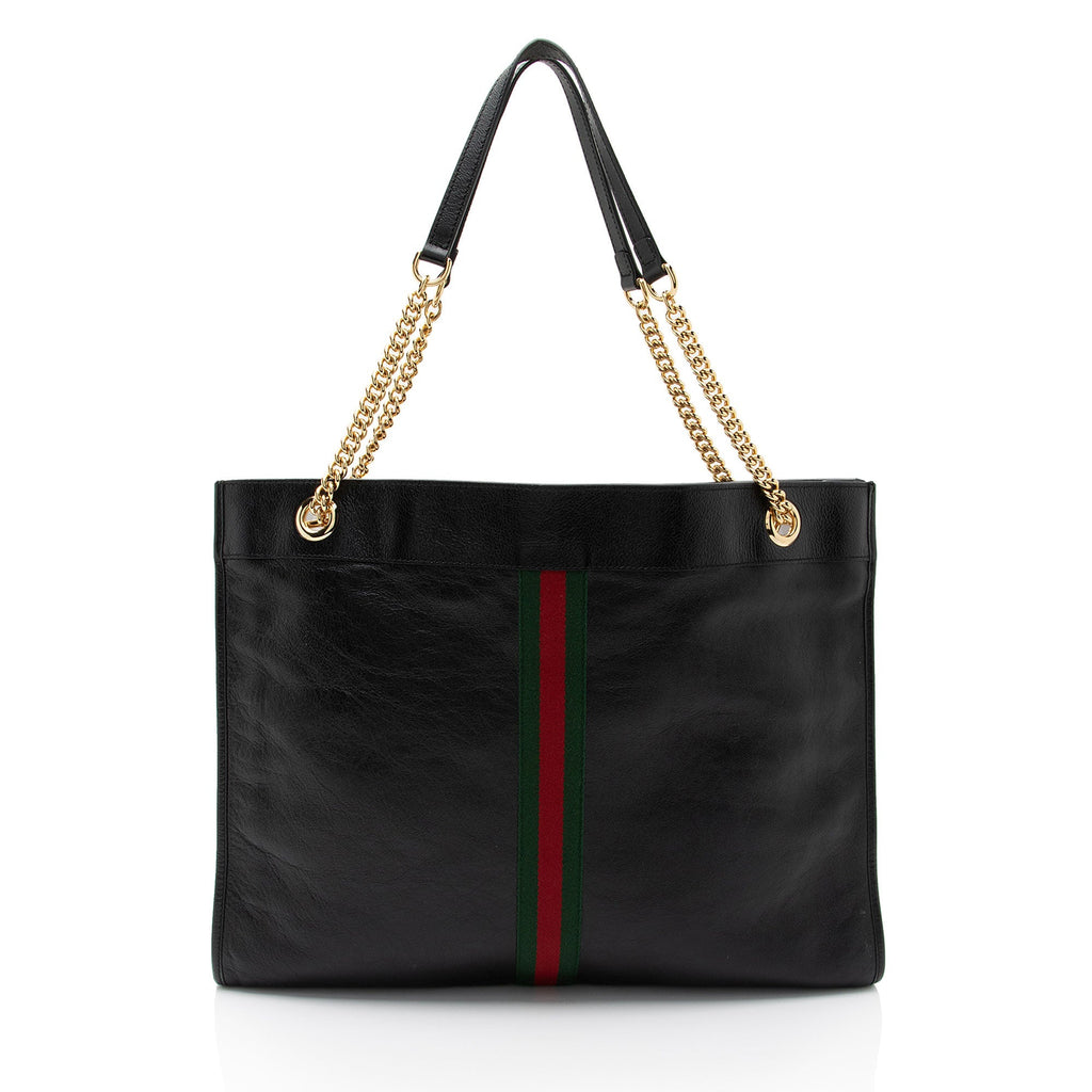 Gucci Leather Rajah Large Tote (SHF-Vvlw5M)