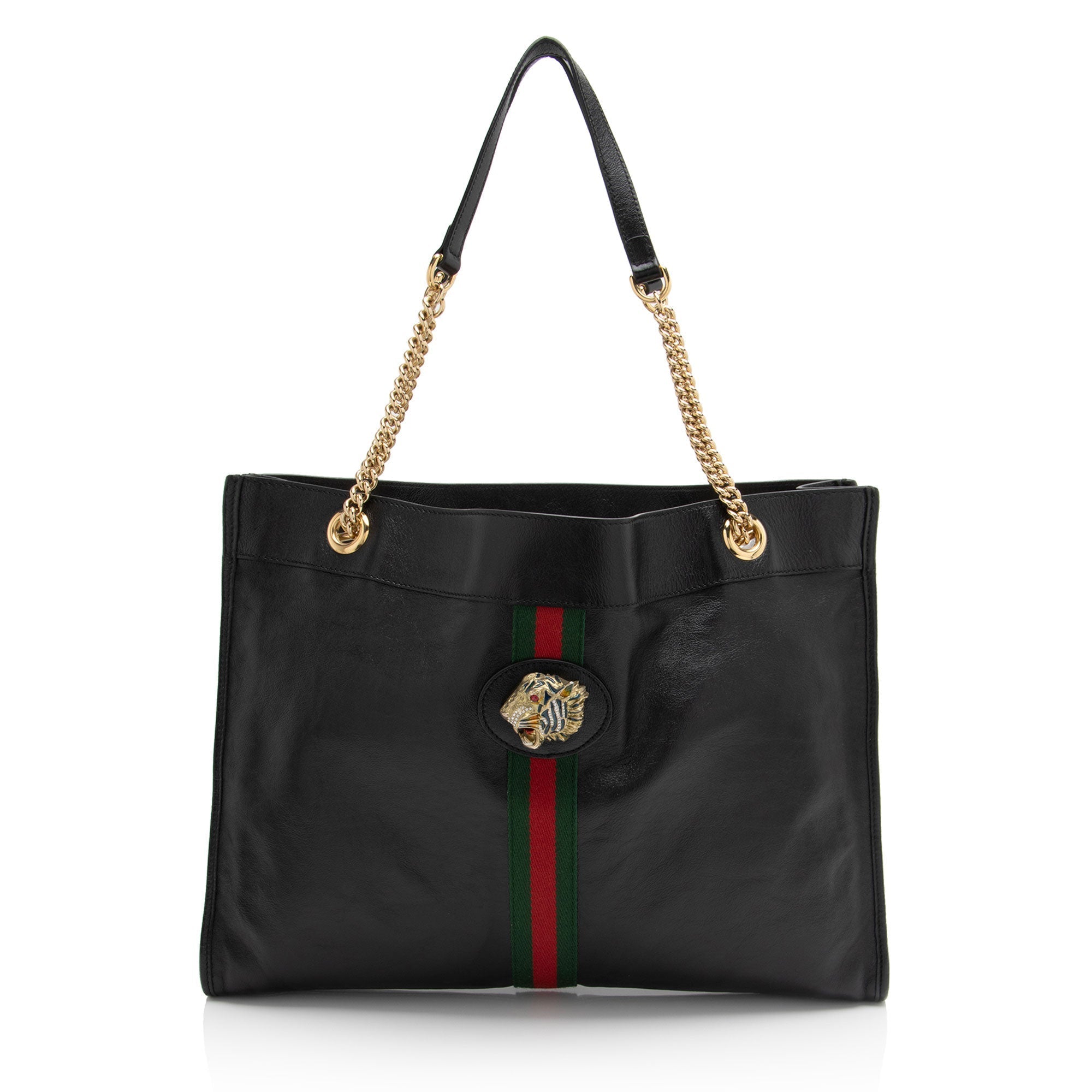 Gucci Leather Rajah Large Tote (SHF-mZ5Dai)