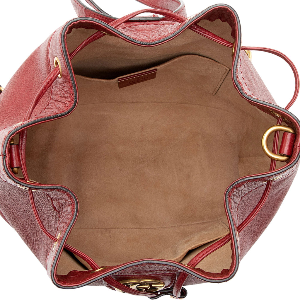 Gucci Leather Rebelle Medium Backpack