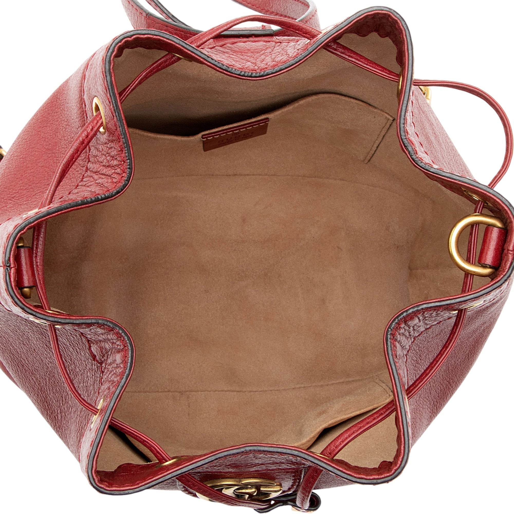 Gucci Leather Rebelle Medium Backpack