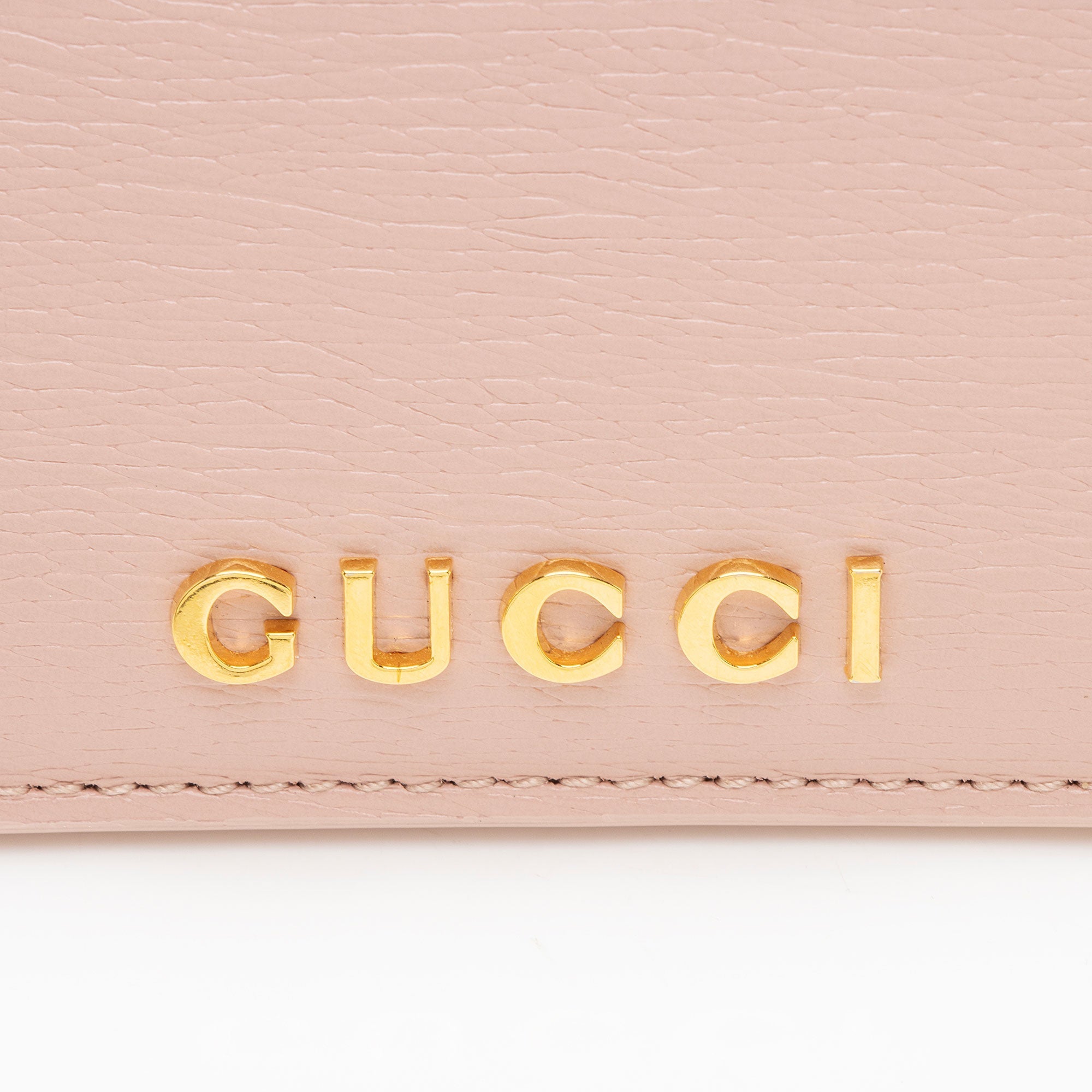 Gucci Leather Script Card Case