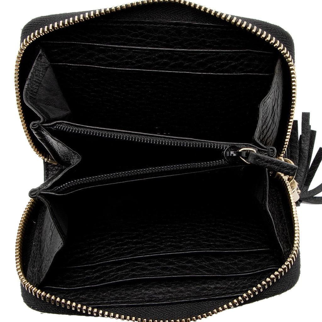 Gucci Leather Soho Compact Zip Around Wallet (SHF-VmdRHb)
