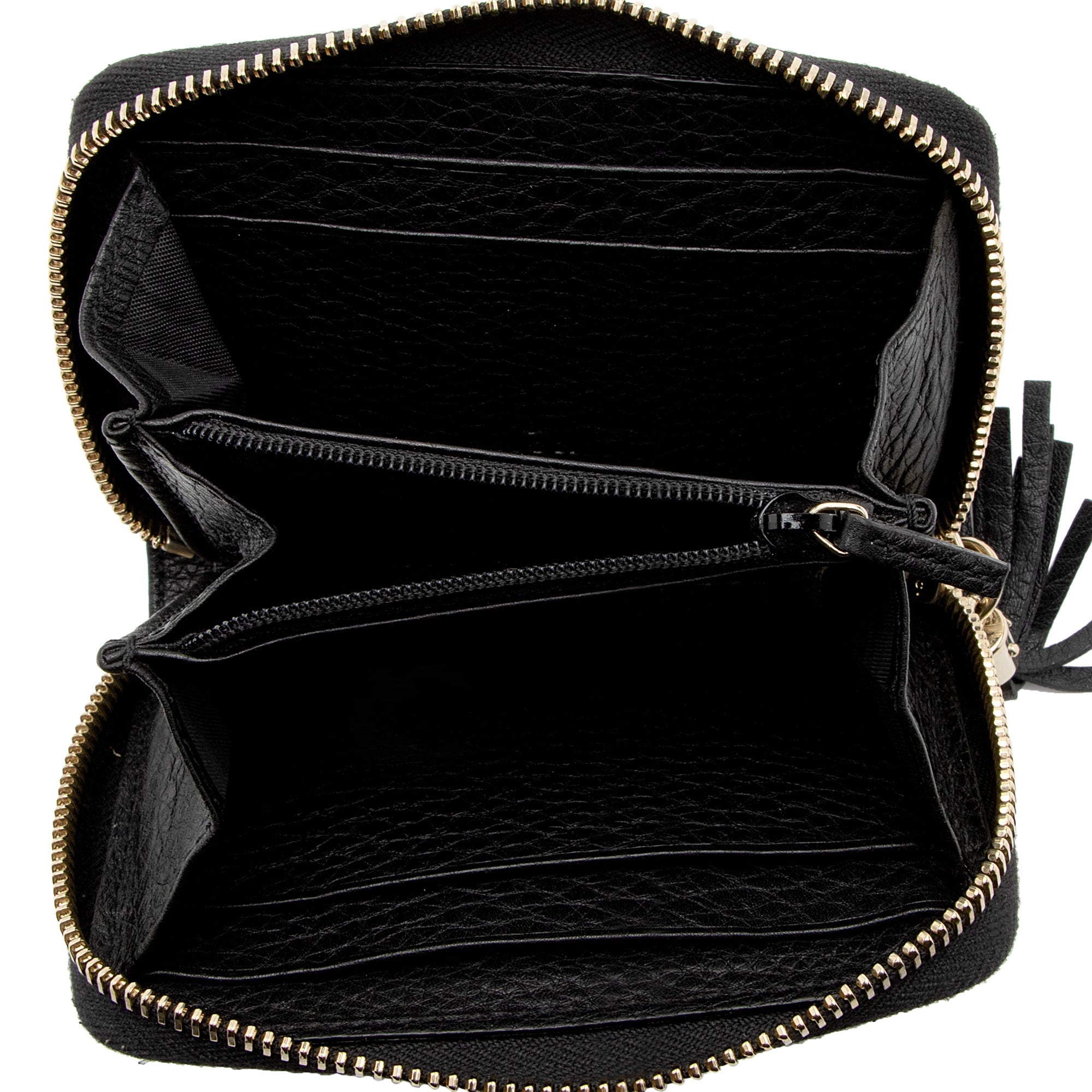 Gucci Leather Soho Compact Zip Around Wallet (SHF-VmdRHb)