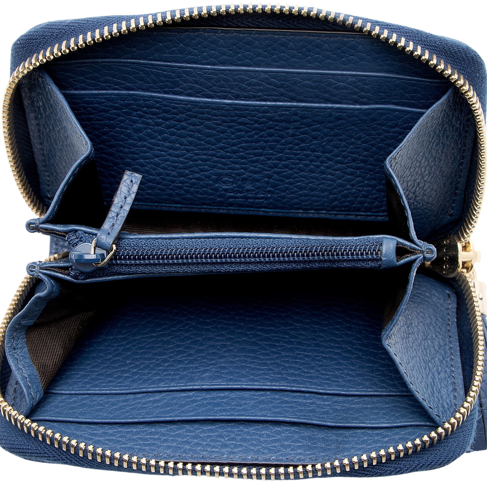 Gucci Leather Soho Compact Zip Around Wallet