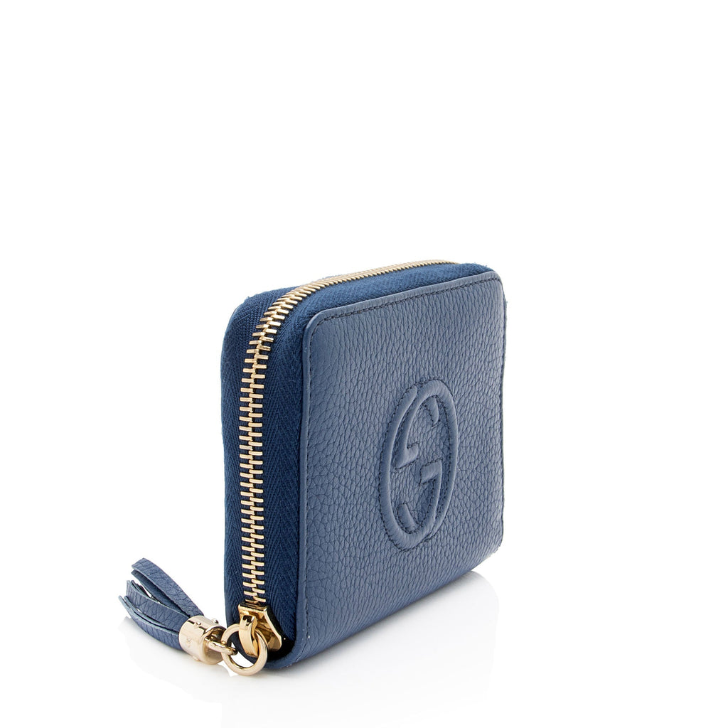 Gucci Leather Soho Compact Zip Around Wallet