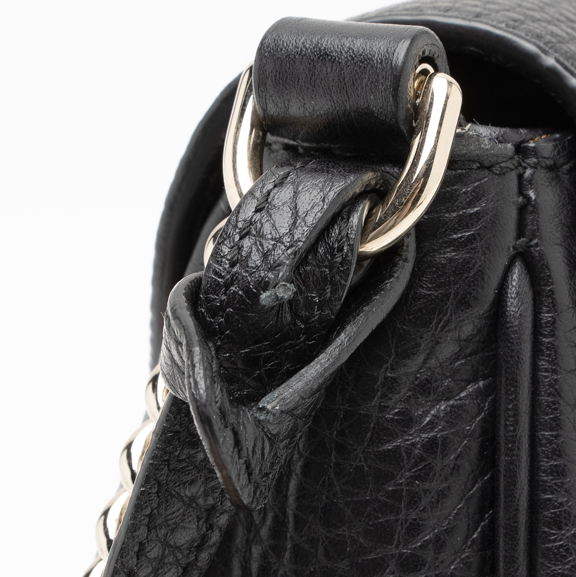 Gucci Leather Soho Flap Shoulder Bag (SHF-toSbyd)
