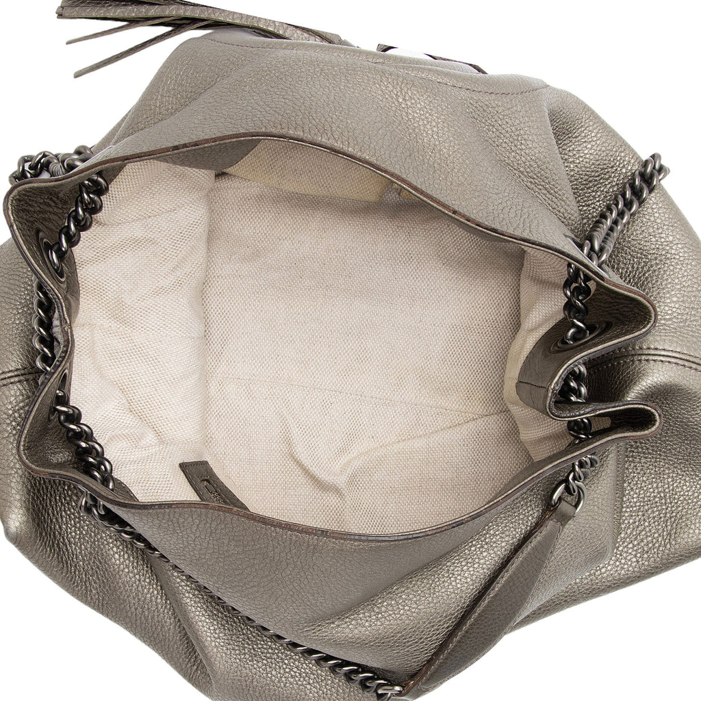 Gucci Metallic Leather Soho Medium Shoulder Bag