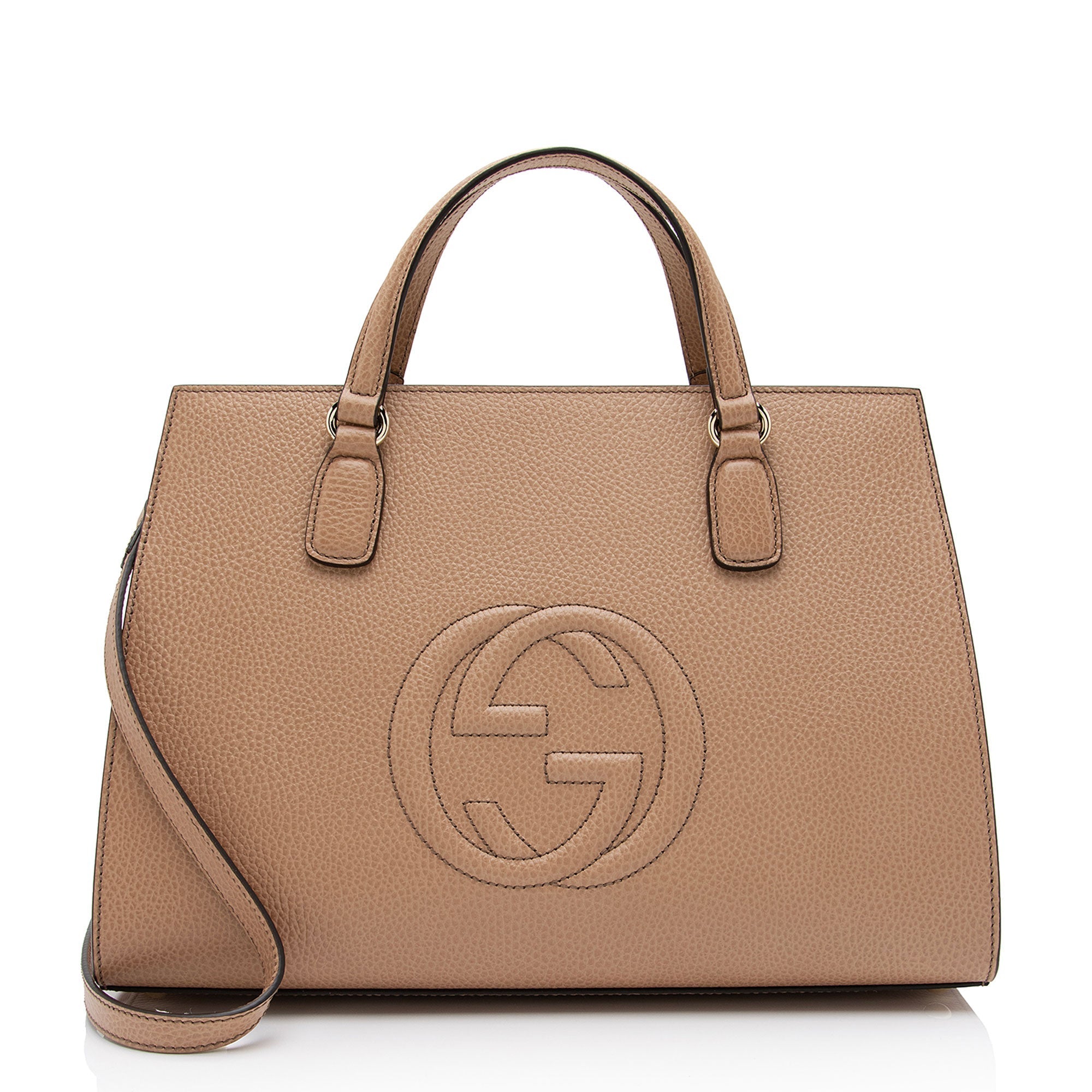 Gucci Leather Soho Medium Top Handle Satchel (SHF-auIjxm)