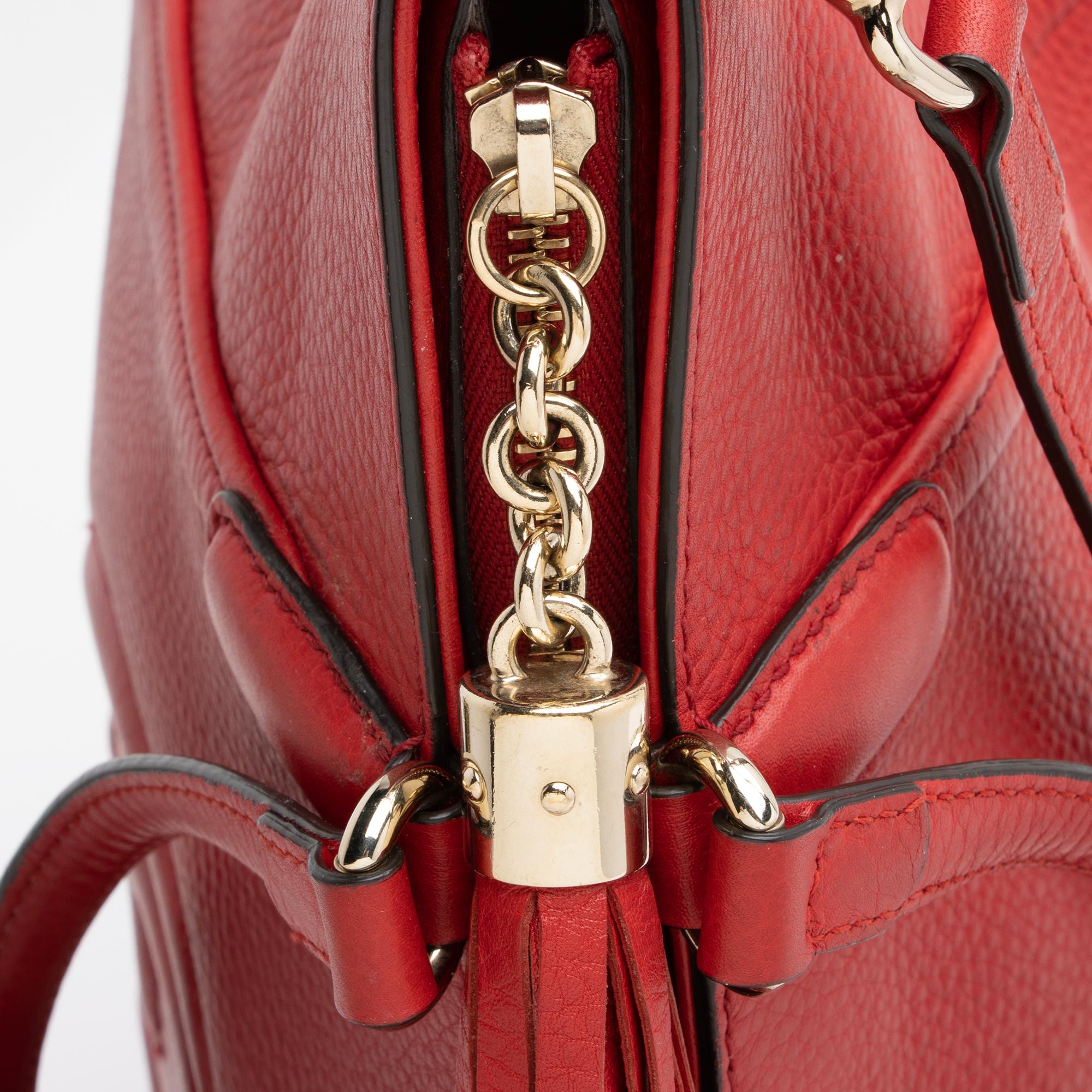 Gucci Leather Soho Top Handle Tote (SHF-CYGxPH)