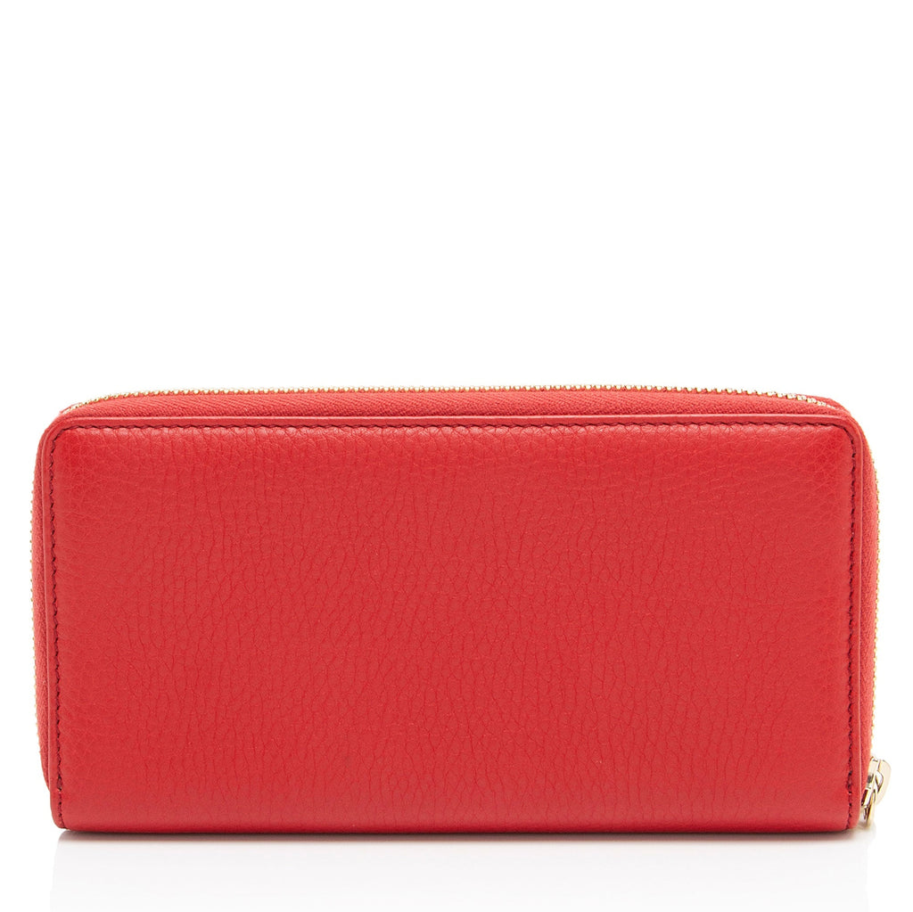 Gucci Leather Soho Zip Around Wallet