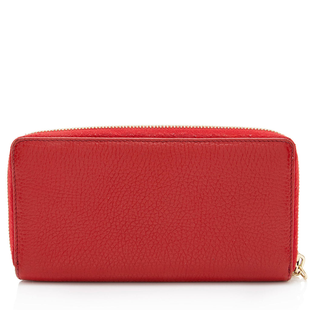Gucci Leather Soho Zip Around Wallet
