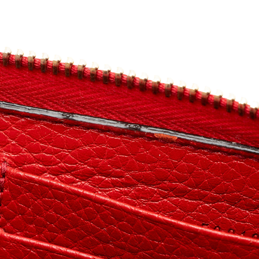 Gucci Leather Soho Zip Around Wallet