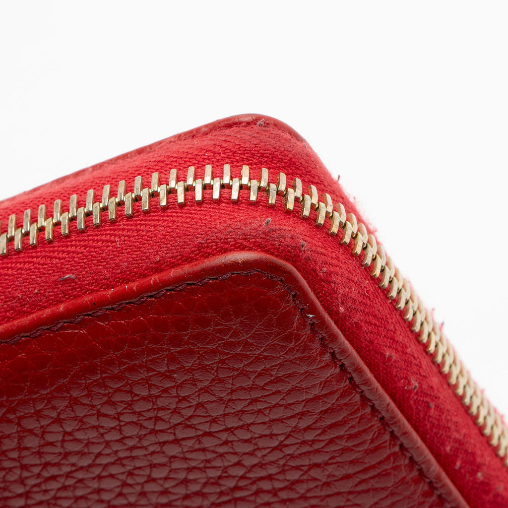Gucci Leather Soho Zip Around Wallet