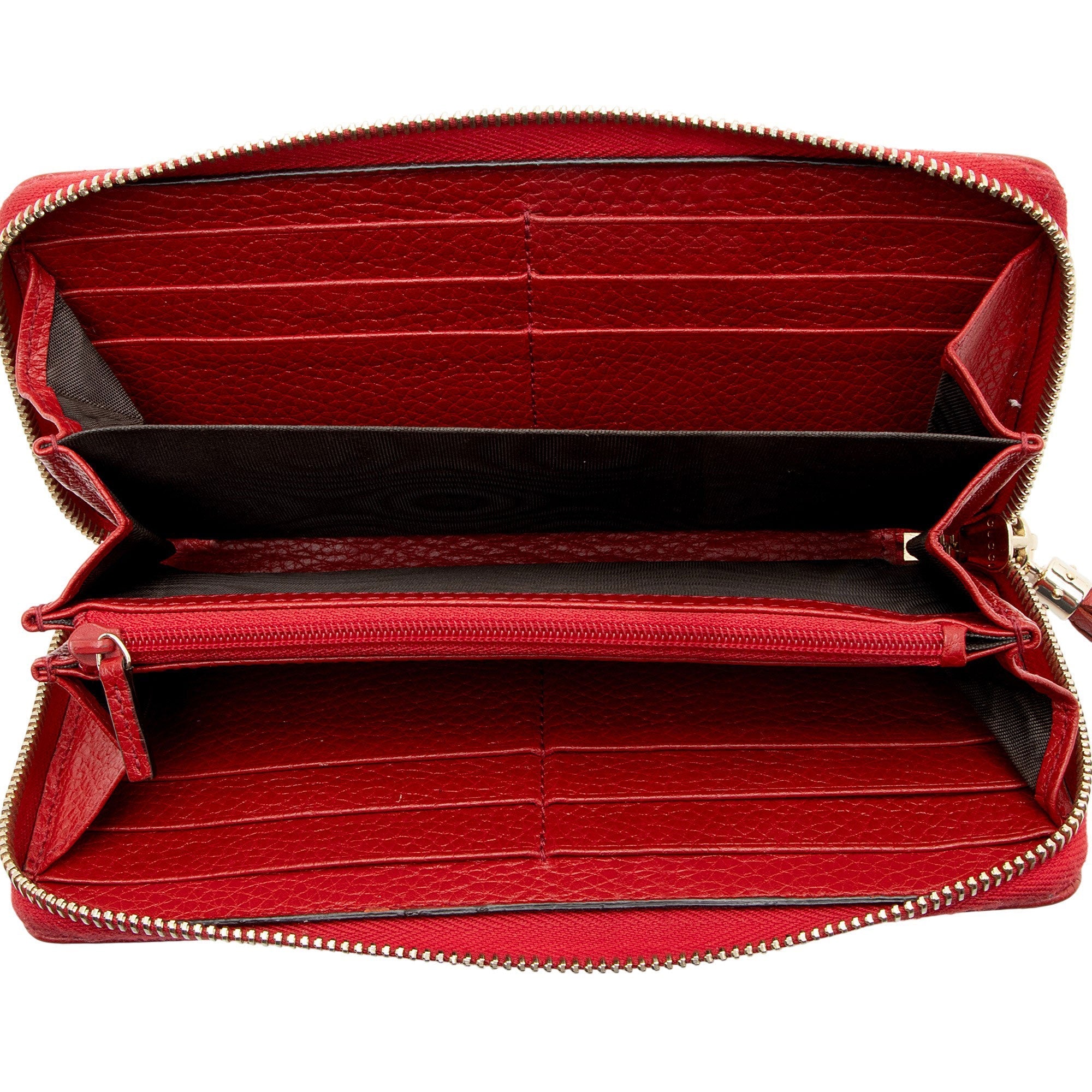 Gucci Leather Soho Zip Around Wallet