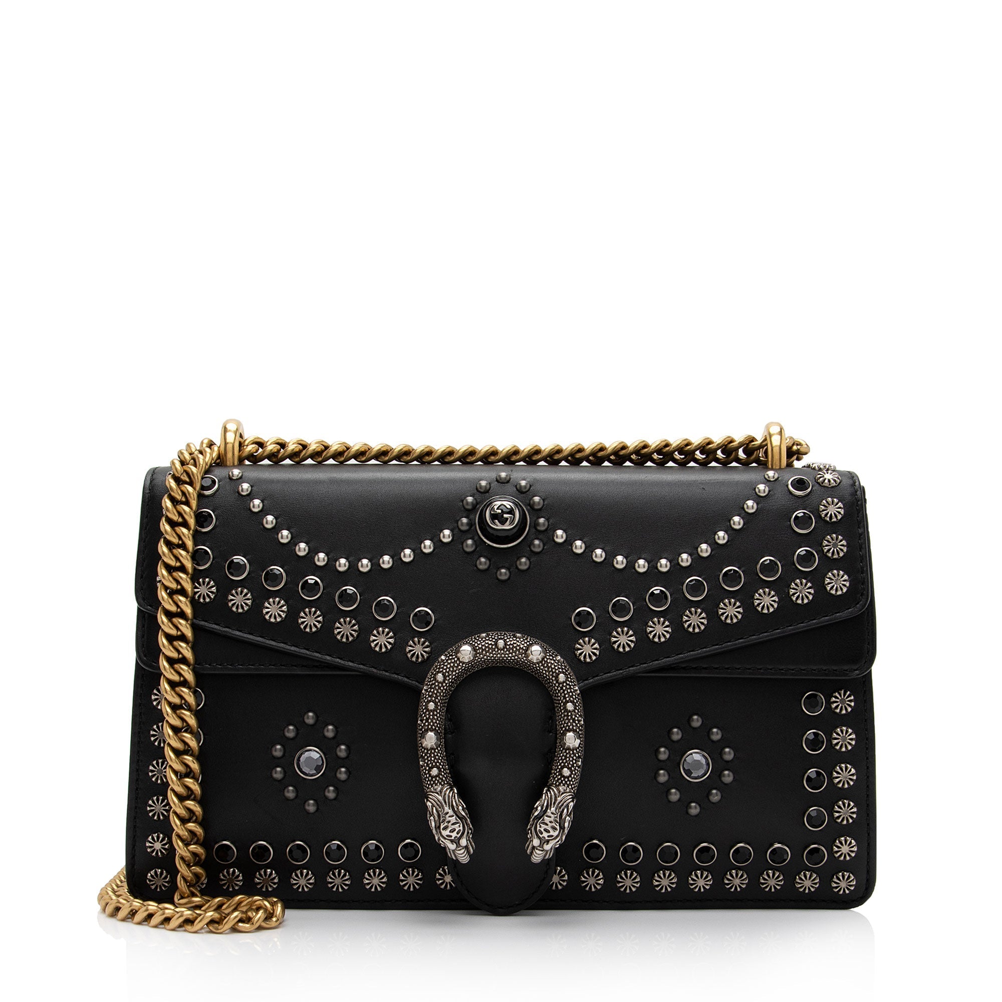 Gucci Leather Studded Dionysus Small Shoulder Bag (SHF-4mjFWd)