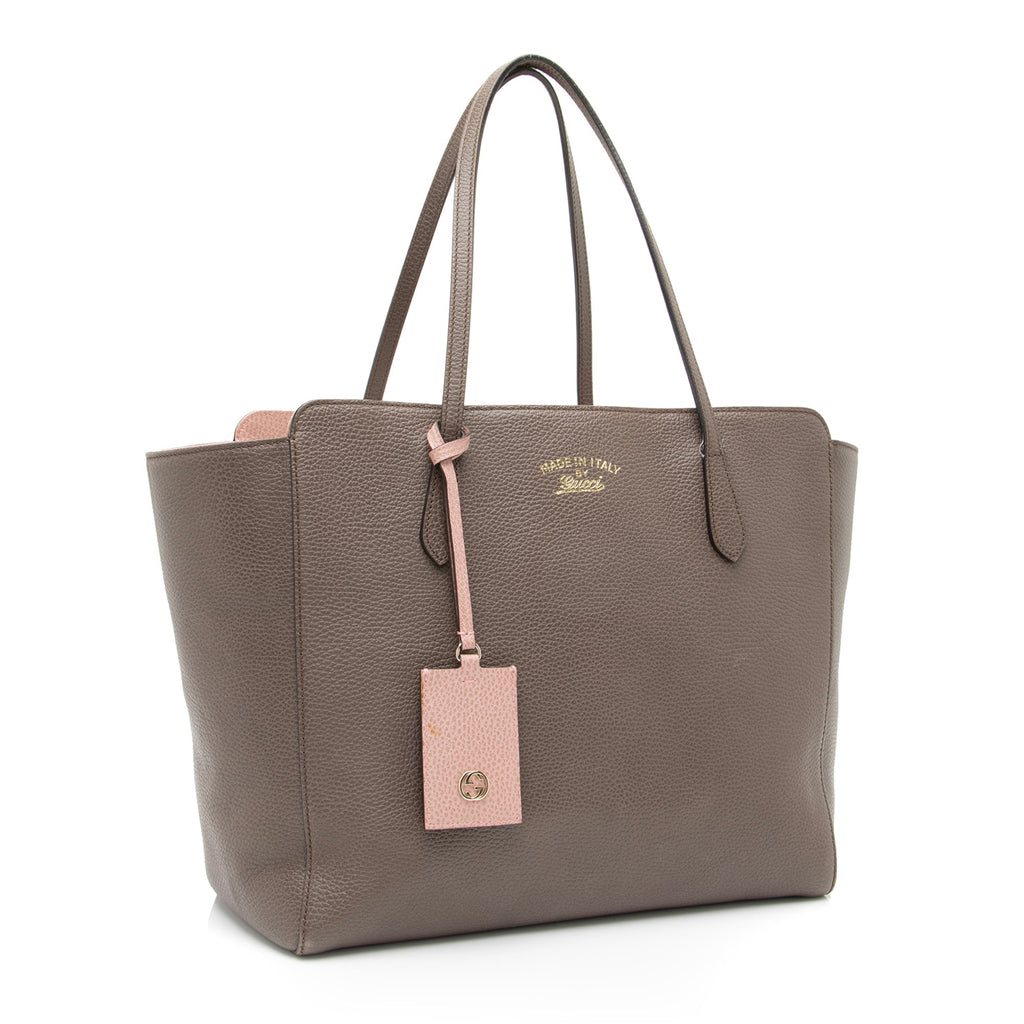 Gucci Leather Swing Medium Tote (SHF-23387)