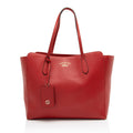 Gucci Leather Swing Medium Tote (SHF-uFCCUq)