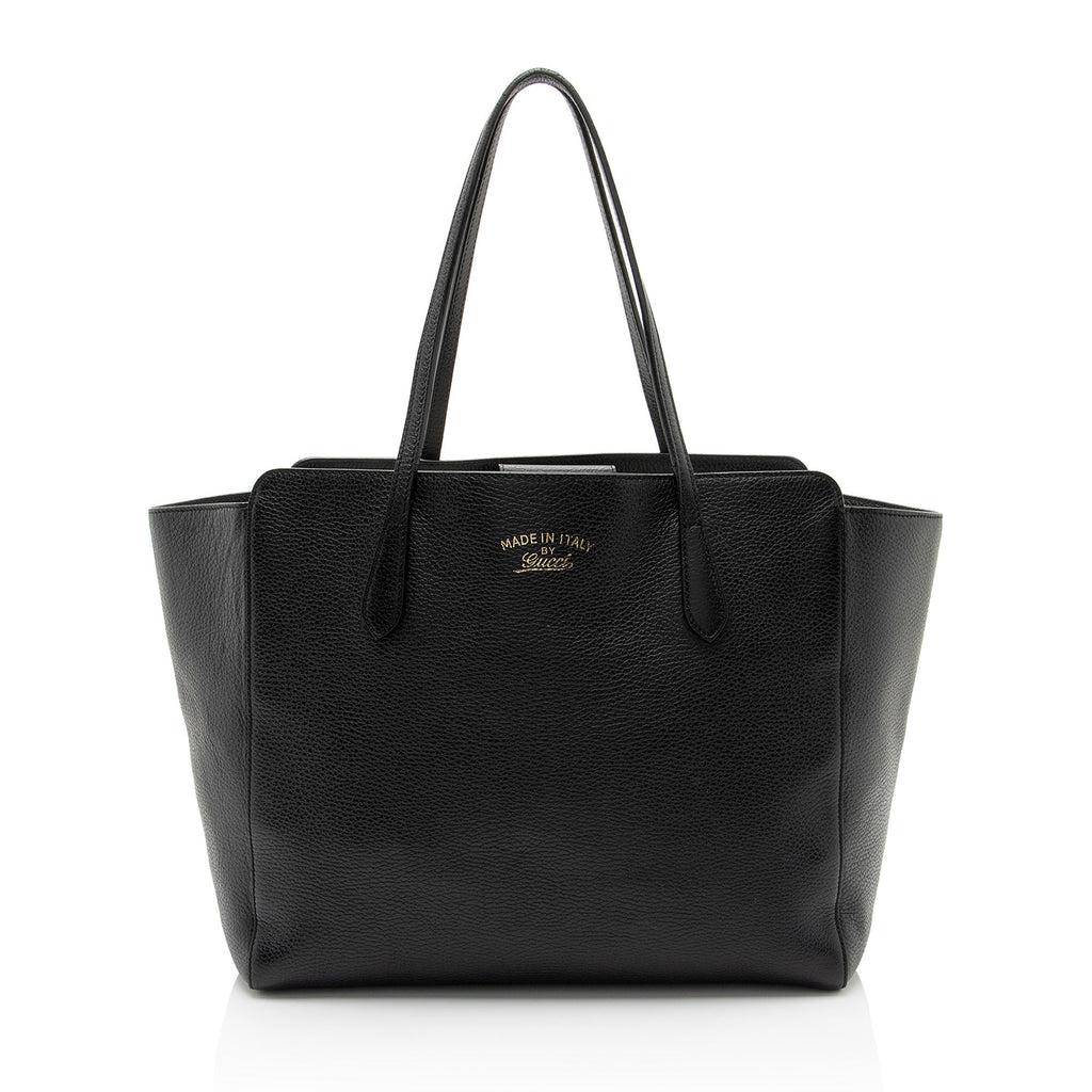 Gucci Leather Swing Medium Tote (SHF-b8kgN9)