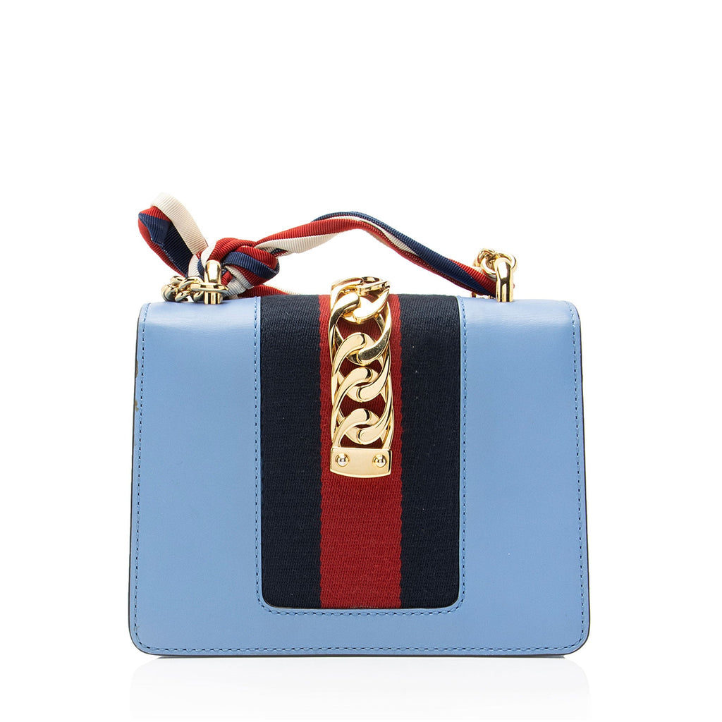 Gucci Leather Sylvie Mini Chain Bag