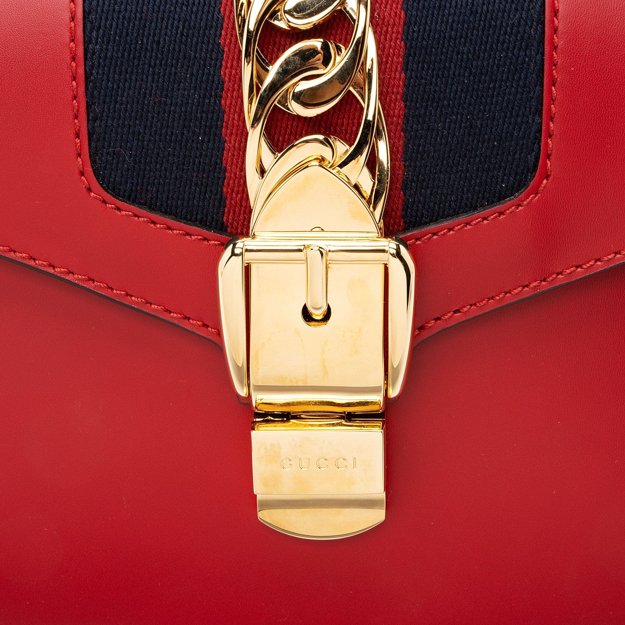 Gucci Leather Sylvie Mini Top Handle