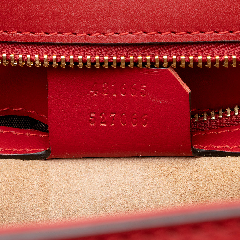 Gucci Leather Sylvie Top Handle Medium Satchel (SHF-21474)