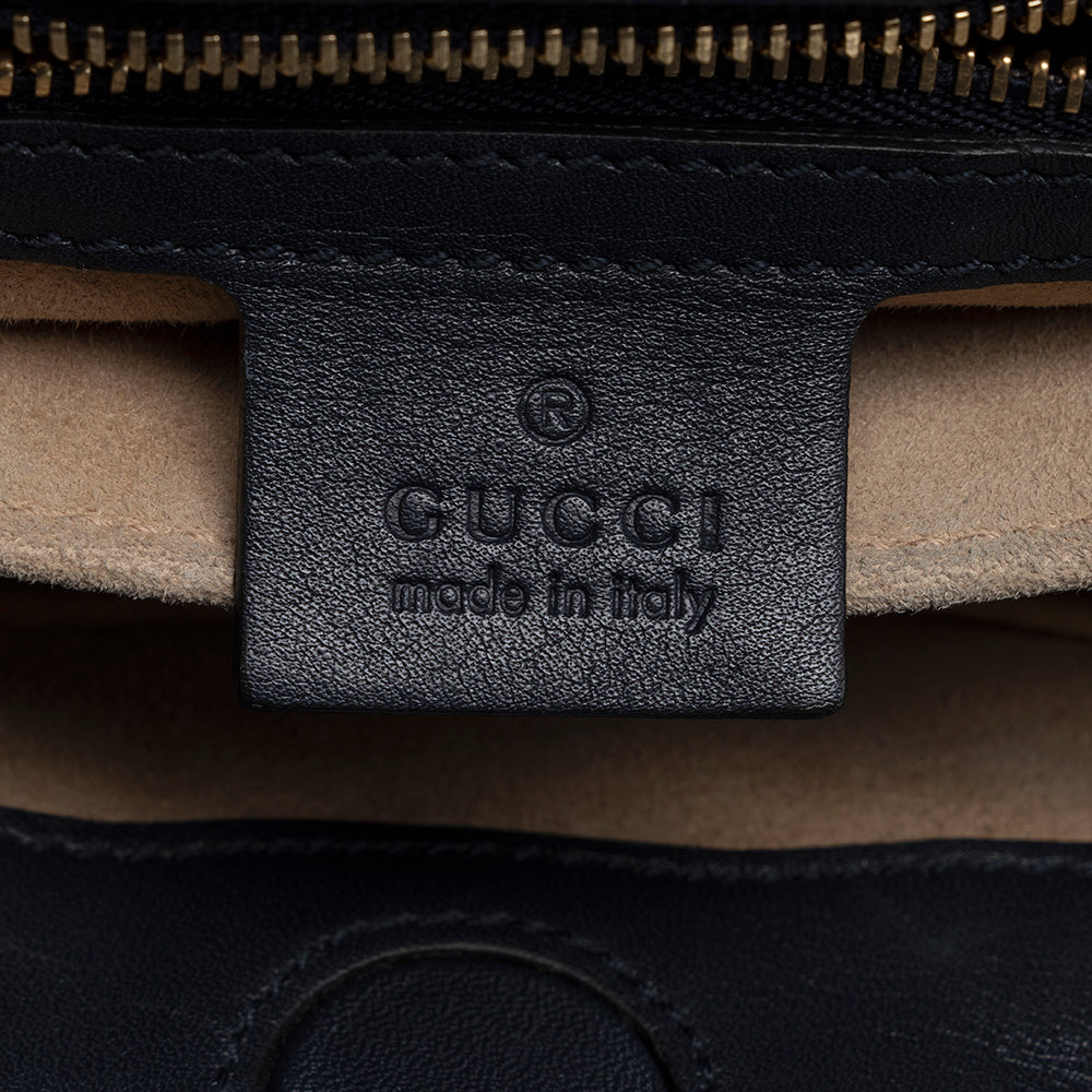 Gucci Leather Sylvie Top Handle Medium Tote (SHF-18968)