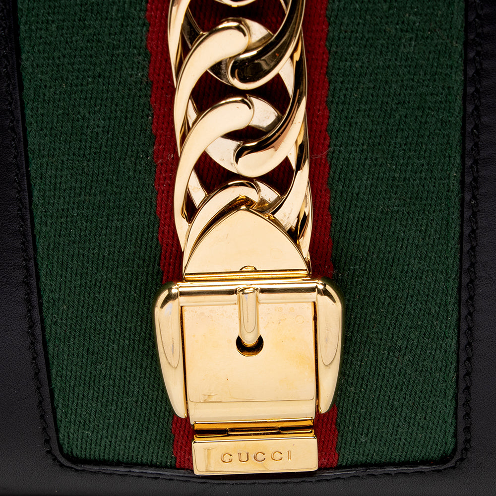 Gucci Leather Sylvie Top Handle Tote - FINAL SALE (SHF-17148)