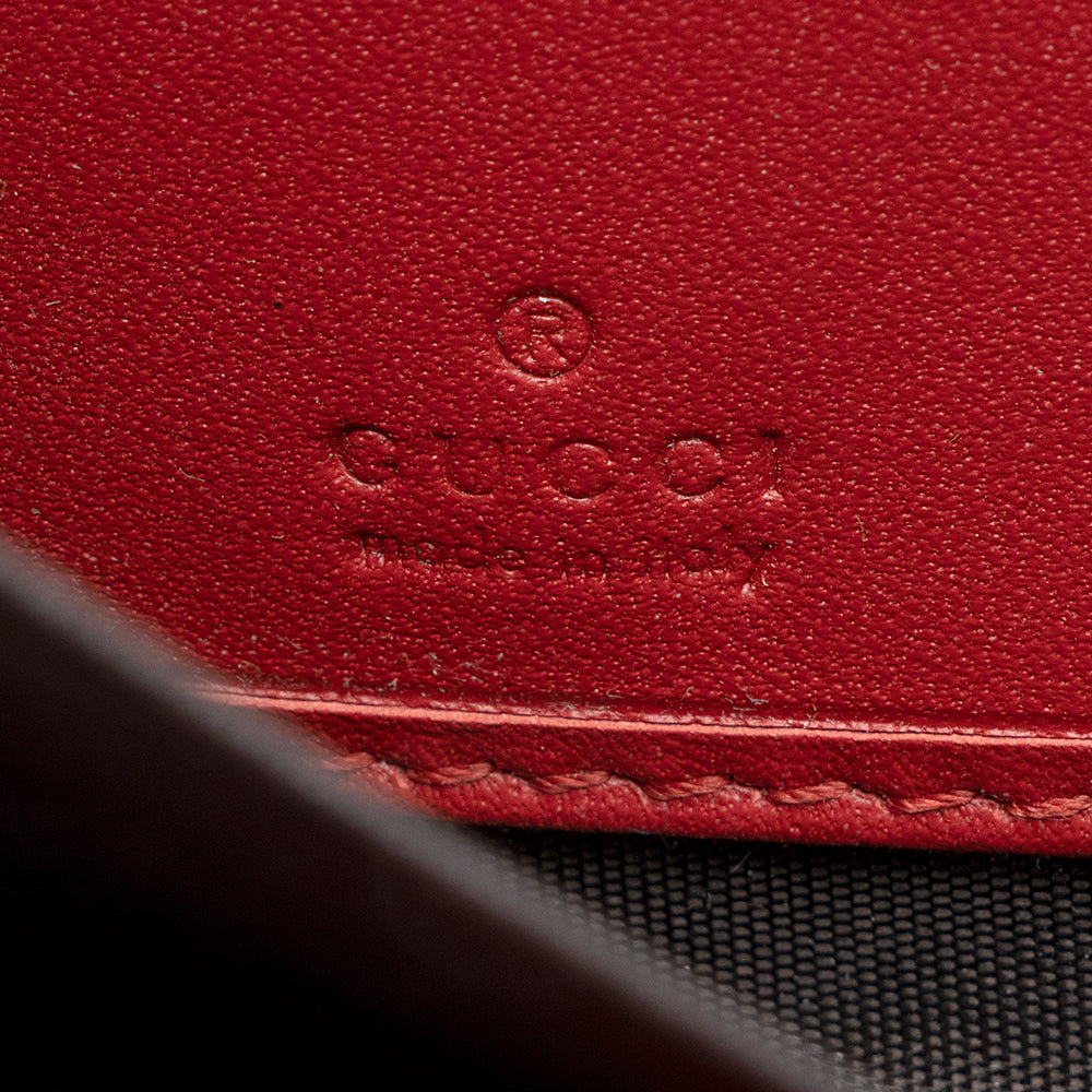 Gucci Leather Sylvie Zip Around Wallet (SHF-21336)