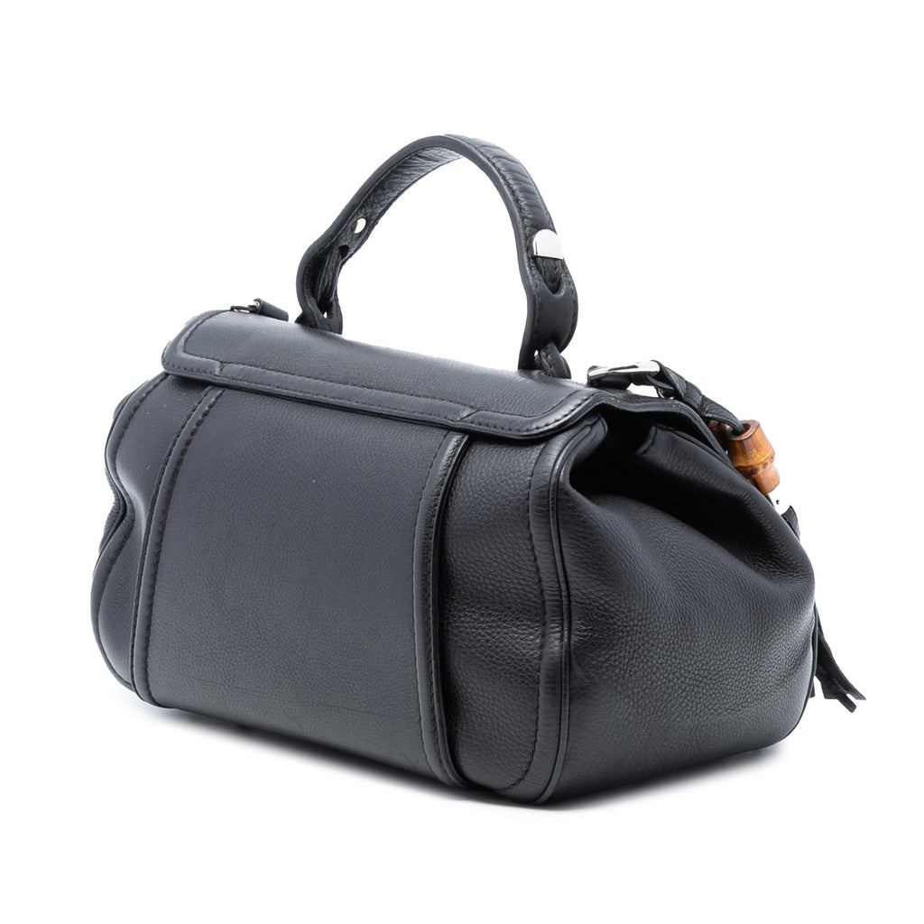 Gucci Leather Techno Horsebit Top Handle Bag