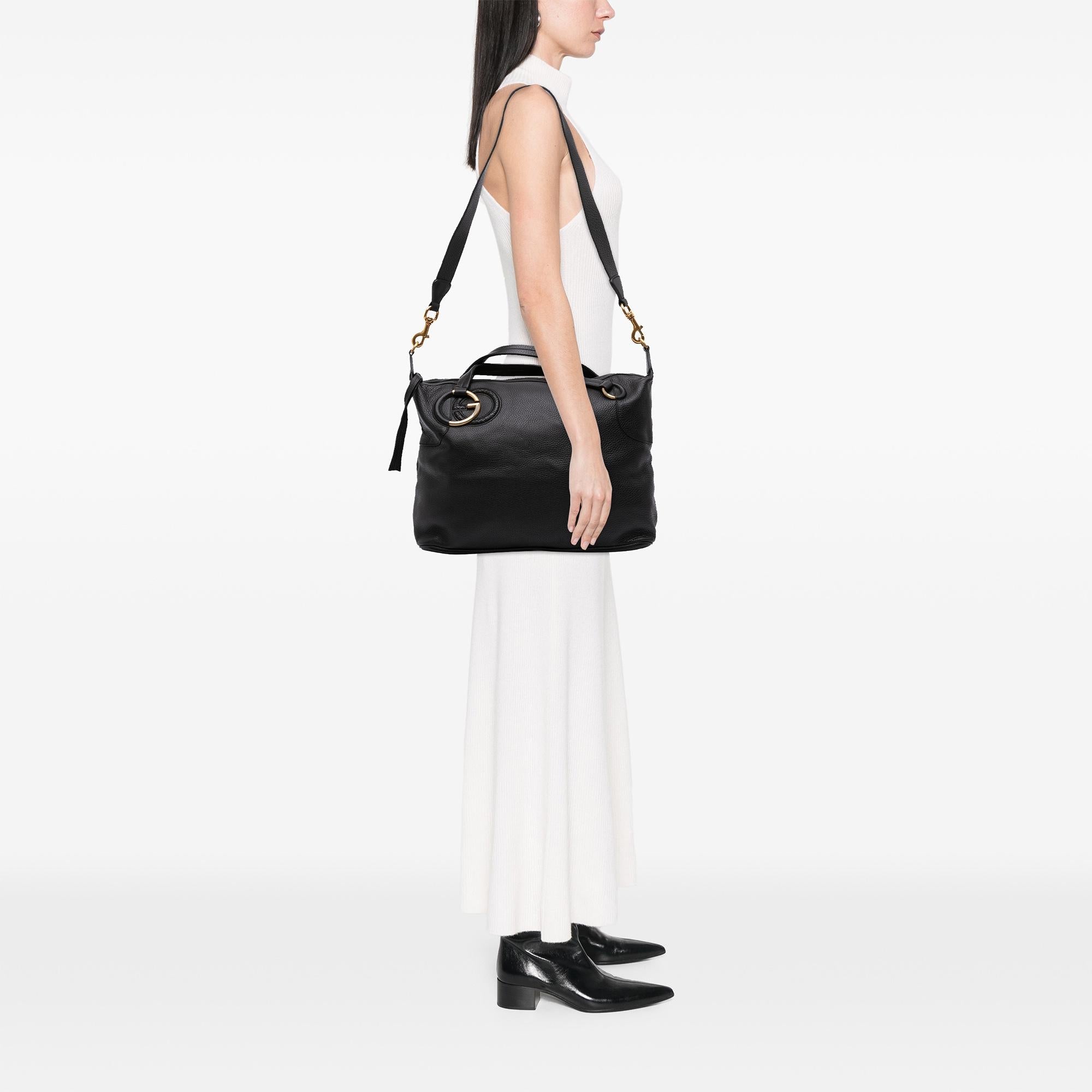 Gucci Leather Twill Satchel