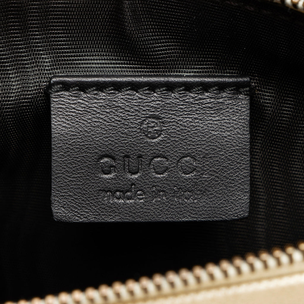 Gucci Leather Velvet Lady Stirrup Top Handle