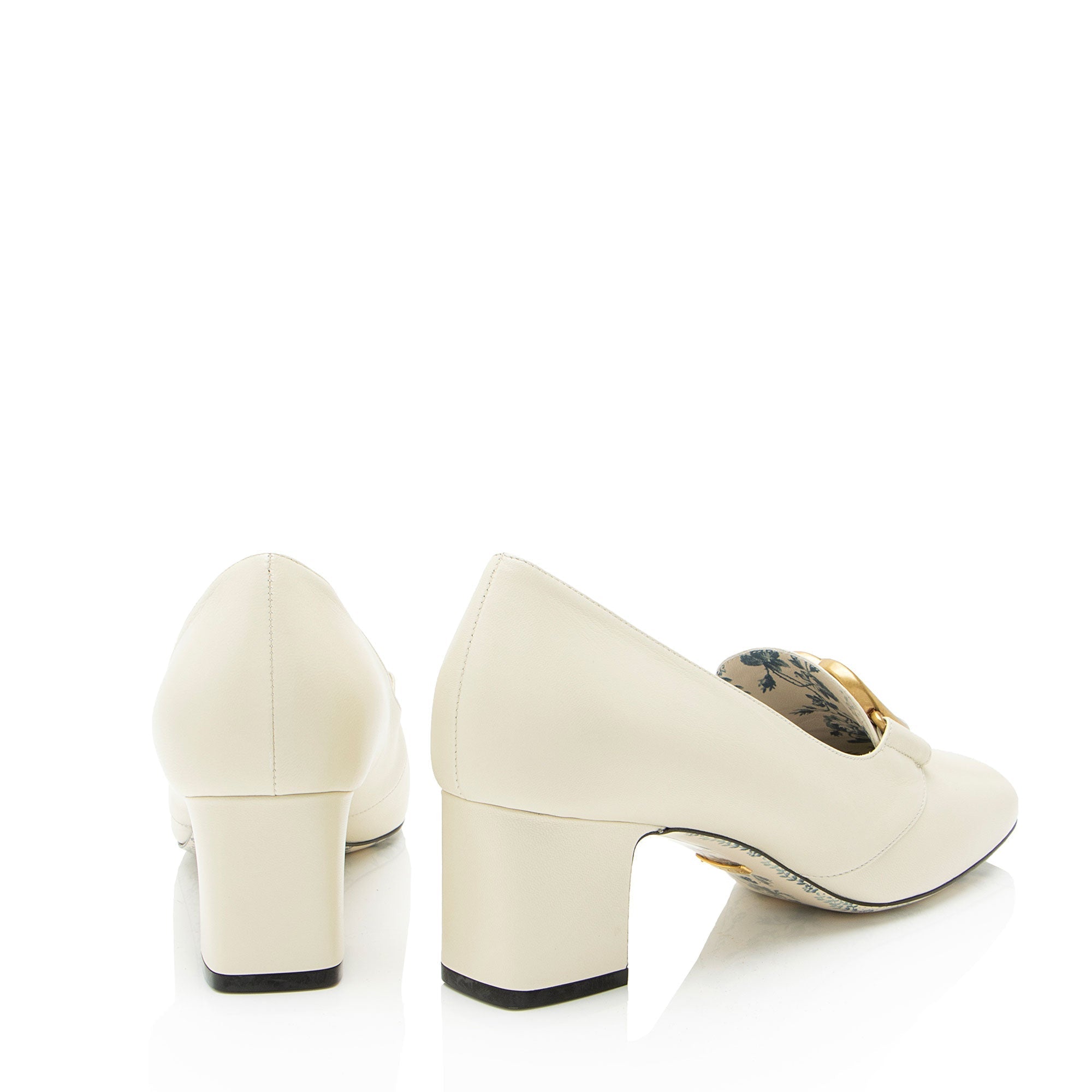 Gucci Leather Victoire GG Pumps - Size 10.5 / 40.5