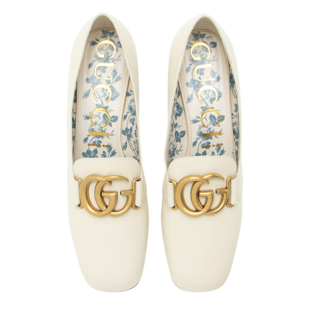 Gucci Leather Victoire GG Pumps - Size 10.5 / 40.5
