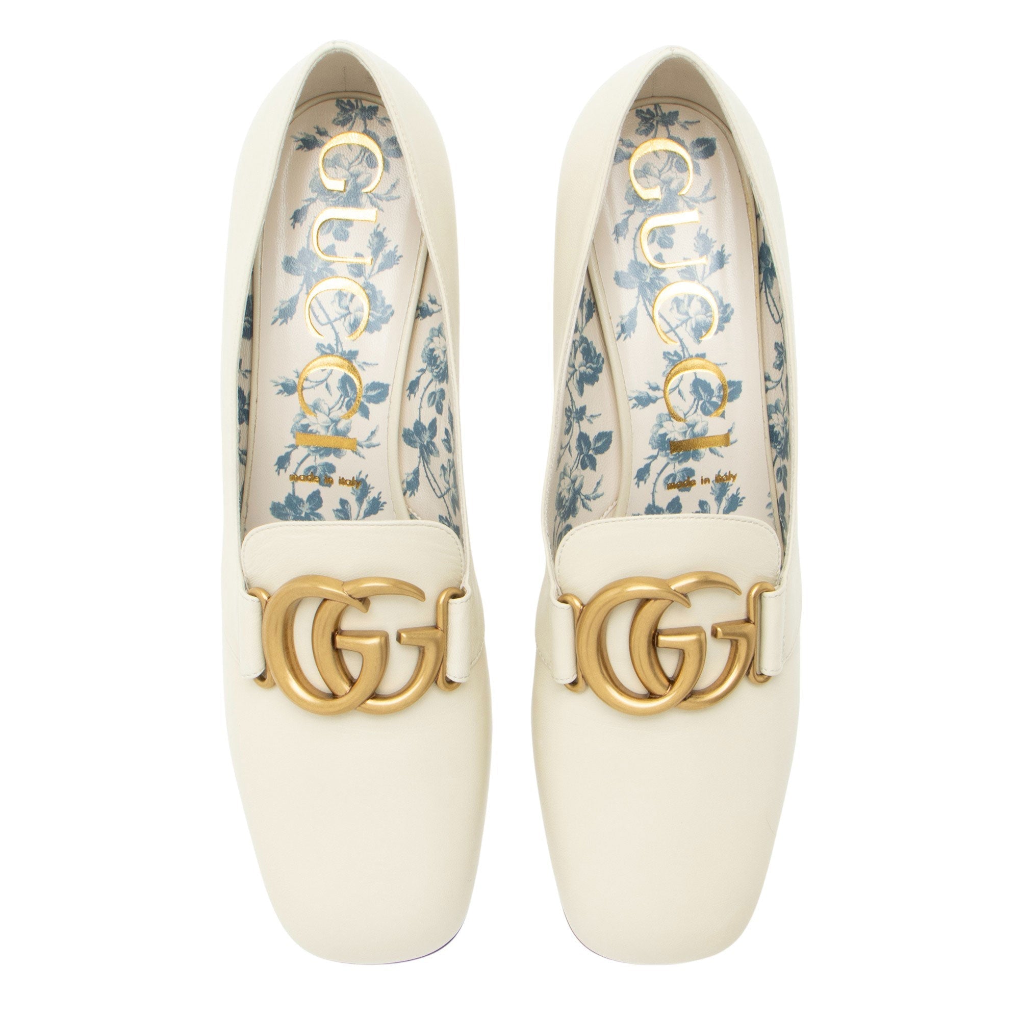 Gucci Leather Victoire GG Pumps - Size 10.5 / 40.5