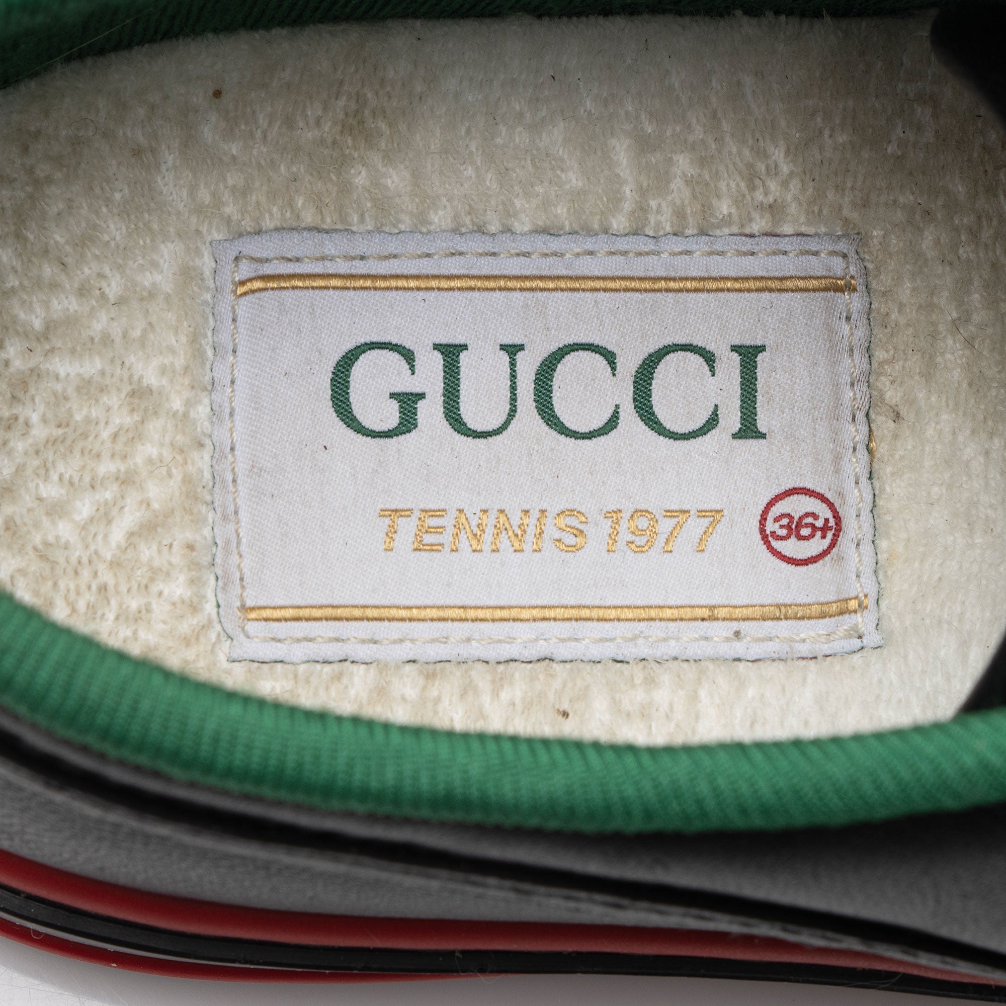Gucci Leather Web 1977 Tennis Sneakers - Size 6.5 / 36.5 (SHF-mezO1Z)