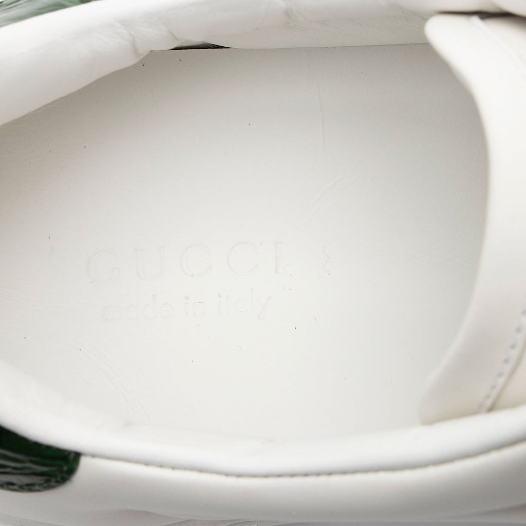 Gucci Leather Web Ace Sneakers - Size 8.5 / 38.5
