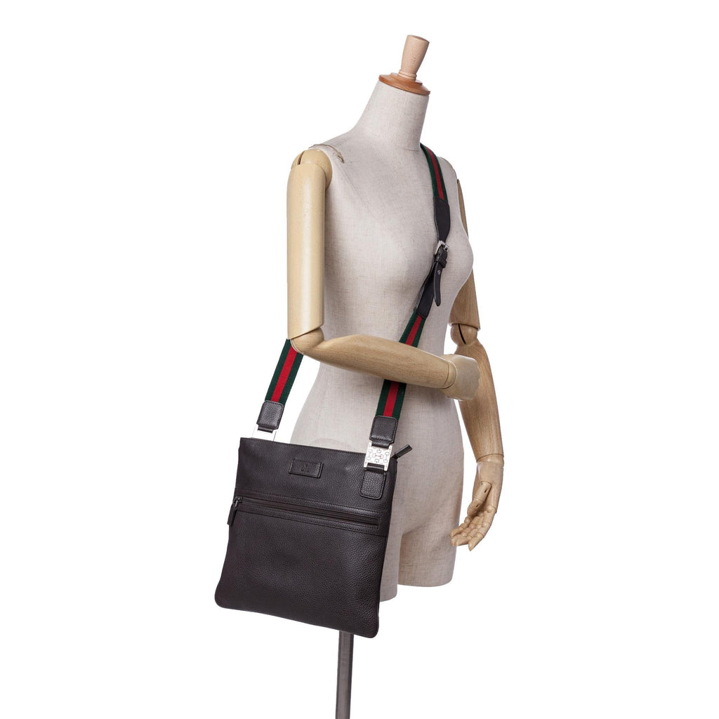Gucci Leather Web Crossbody