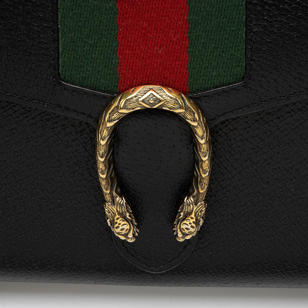 Gucci Leather Web Dionysus Chain Wallet (SHF-GR98Kn)