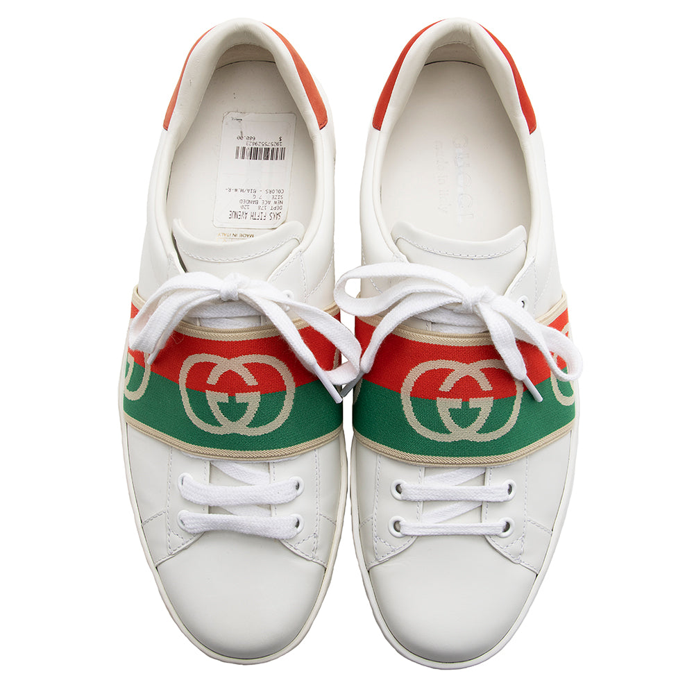 Gucci Leather Web Gucci Ace Sneakers - Size 10 / 40.5 (SHF-20888)
