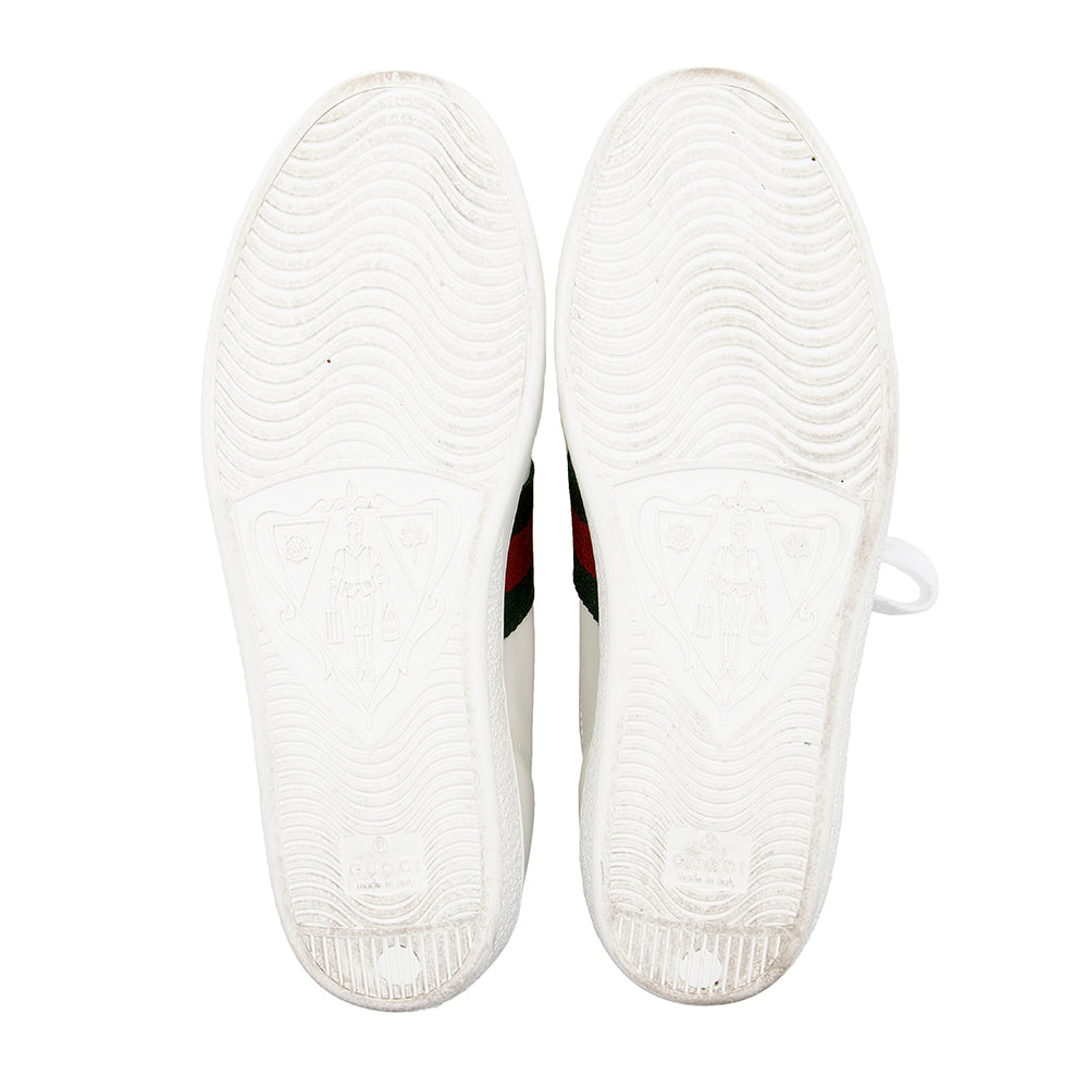 Gucci Leather Web Gucci Ace Sneakers - Size 7 / 37 (SHF-21670)