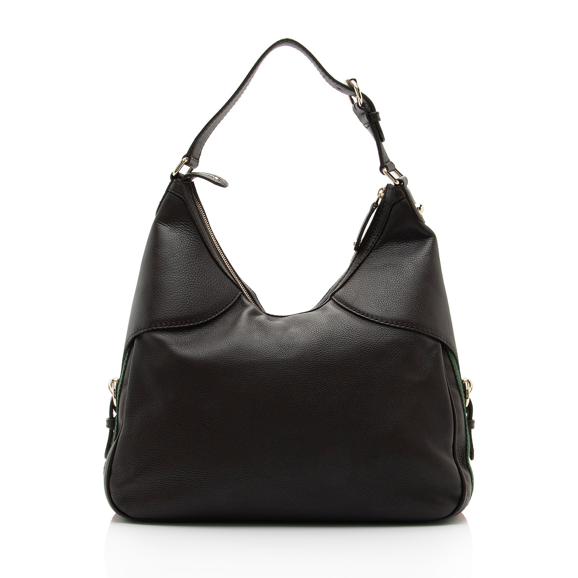 Gucci Leather Web Heritage Horsebit Large Hobo (SHF-mg2vZO)