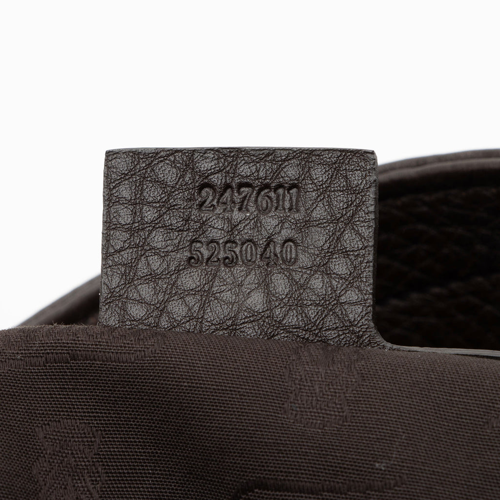 Gucci Leather Web Heritage Horsebit Tote