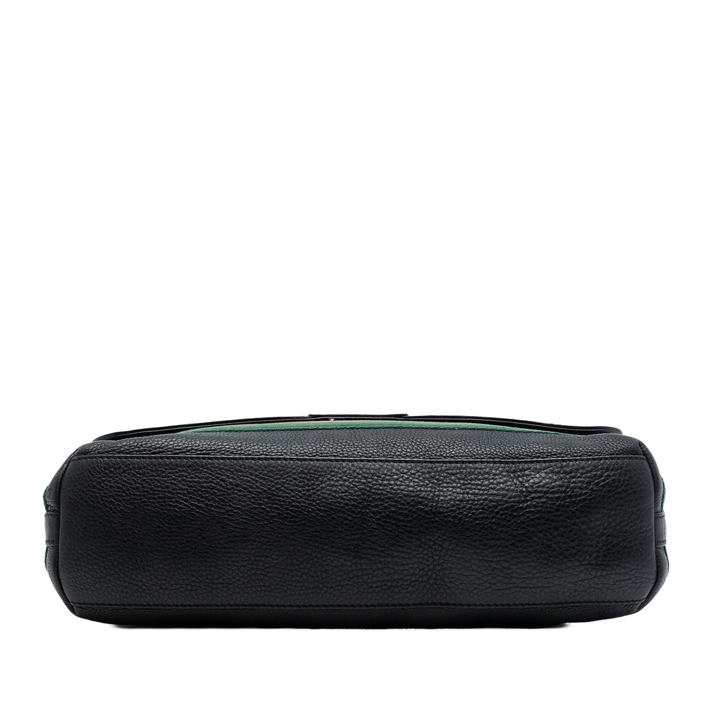 Gucci Leather Web MessLBger Bag