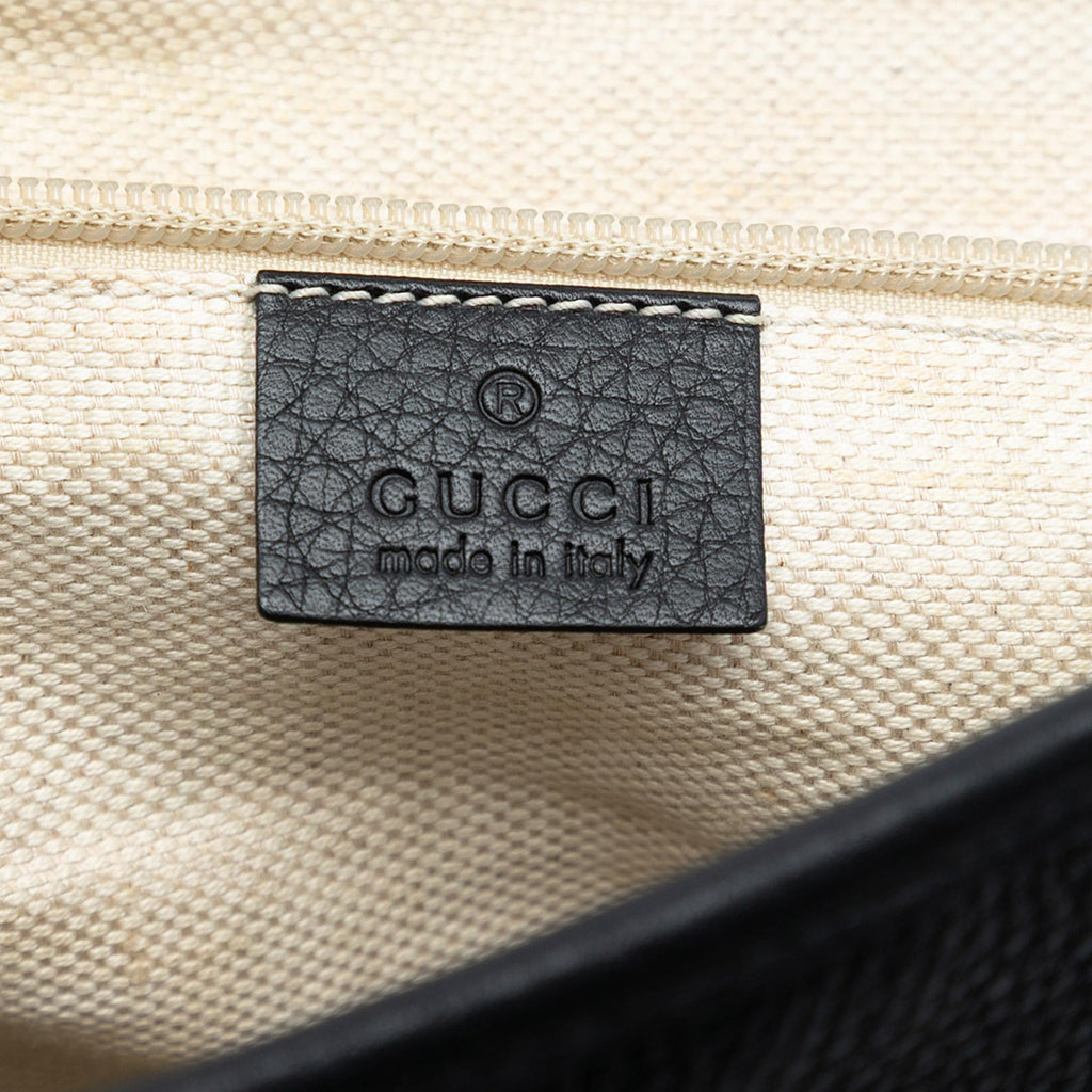 Gucci Leather Web MessLBger Bag