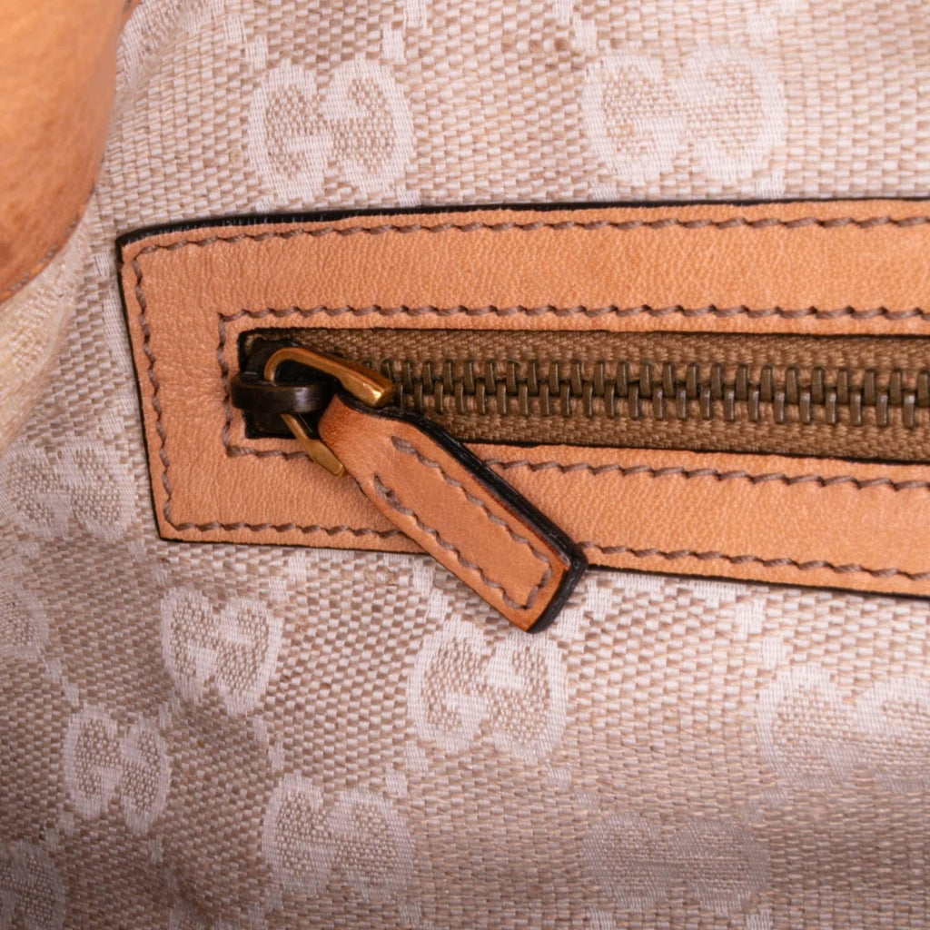 Gucci Leather Web Rania Drawstring Shoulder Bag