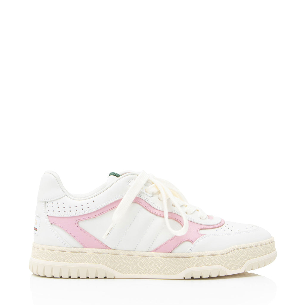Gucci Leather Web Sneakers - Size 8.5 / 38.5