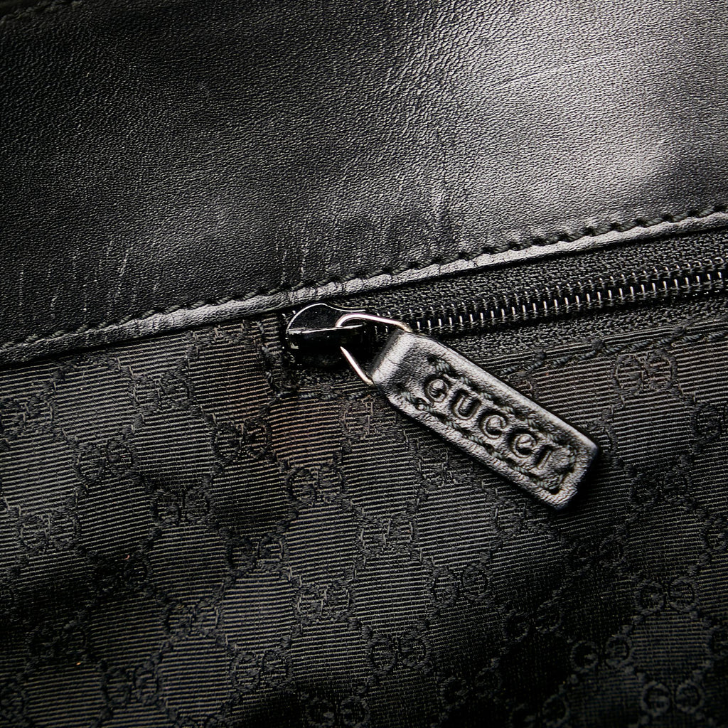 Gucci Leather Web Tote (SHG-35734)