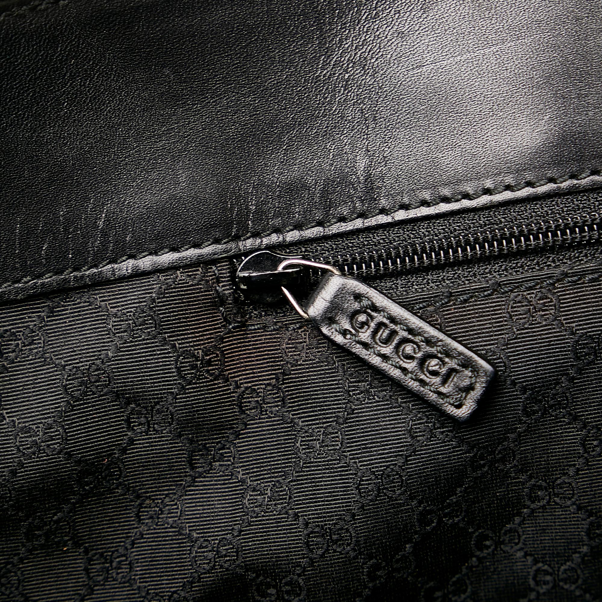 Gucci Leather Web Tote (SHG-35734)