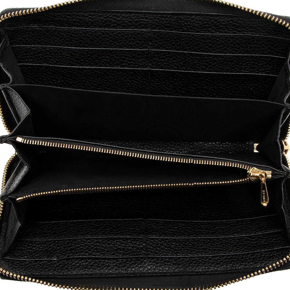 Gucci Leather Zumi Zip Wallet - FINAL SALE (SHF-15794)